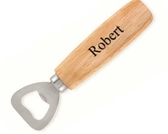 Personalized Wood Handle Bottle Opener - Free Engraving