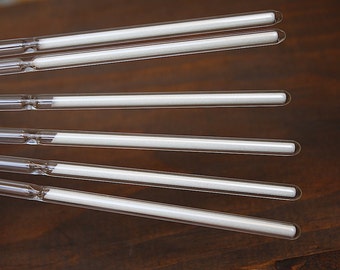 Miniature Hourglasses - Vintage Glass Swizzle Sticks - Unique Barware Gift -Glass Drink Stirrers - Drink Stir Sticks -Cool Gift Idea for Men
