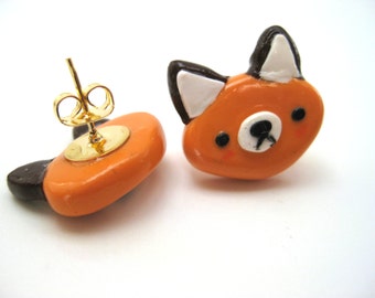Polymer Clay Earrings| Stud Earrings| Handmade Earrings| Fox Earrings