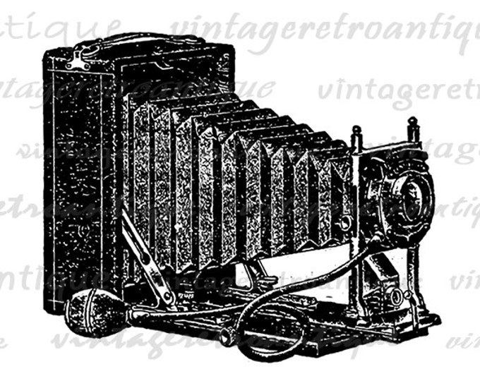 Printable Image Old Fashioned Camera Download Illustrated Graphic Digital Vintage Clip Art Jpg Png Eps HQ 300dpi No.1445