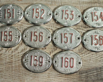 Vintage metal number | Etsy