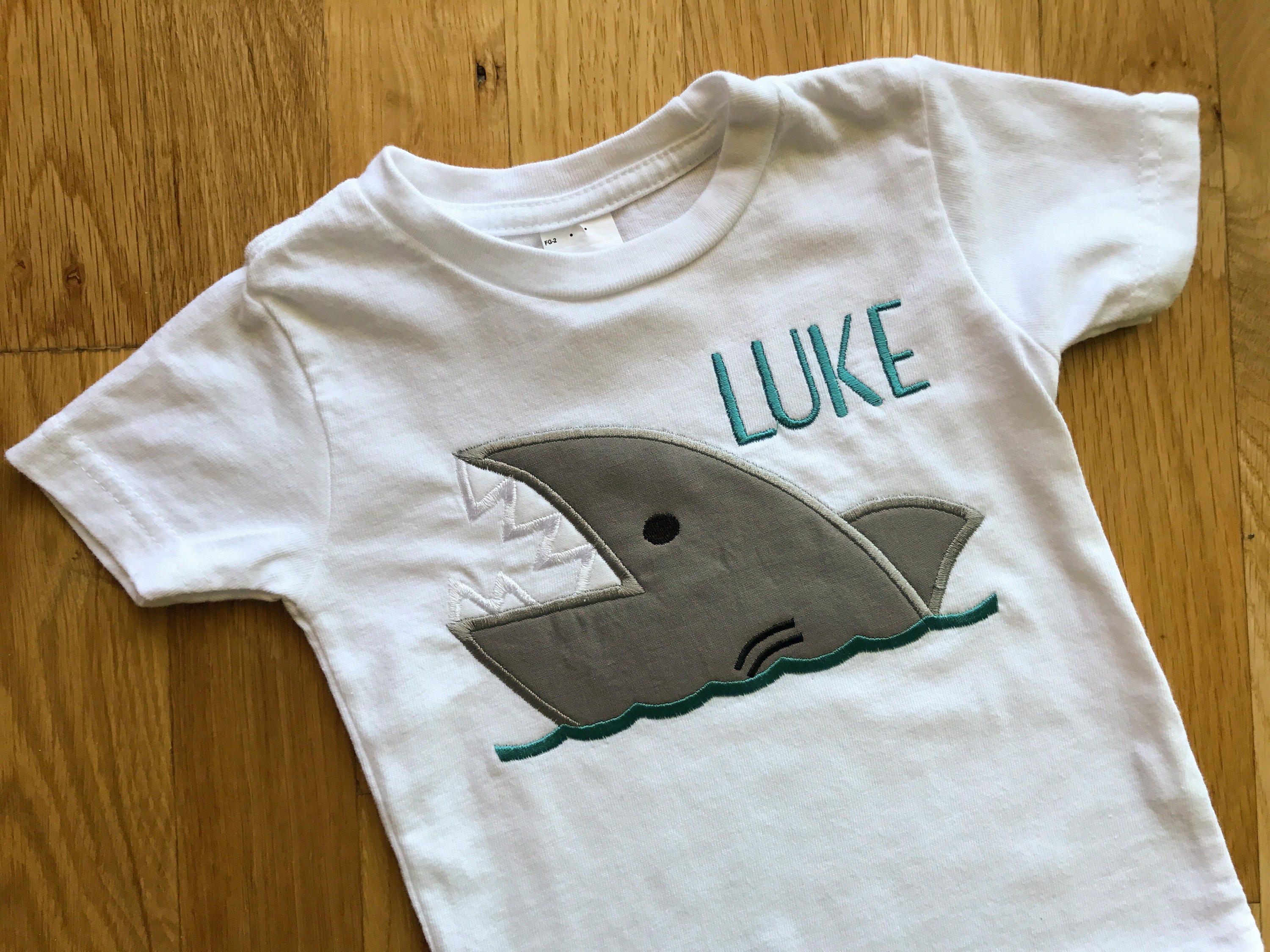 Children's Shark TShirt Personalized Shirt Toddler