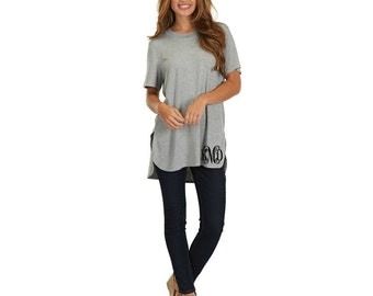 Monogrammed Oversize Tee Shirt - Tunic