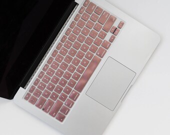 Rose Gold Silicone Keyboard Cover for Macbook Pro and Macbook Air