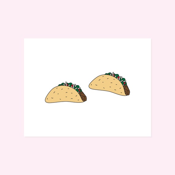 Temporary Tattoos. Tacos. 2 Tats.