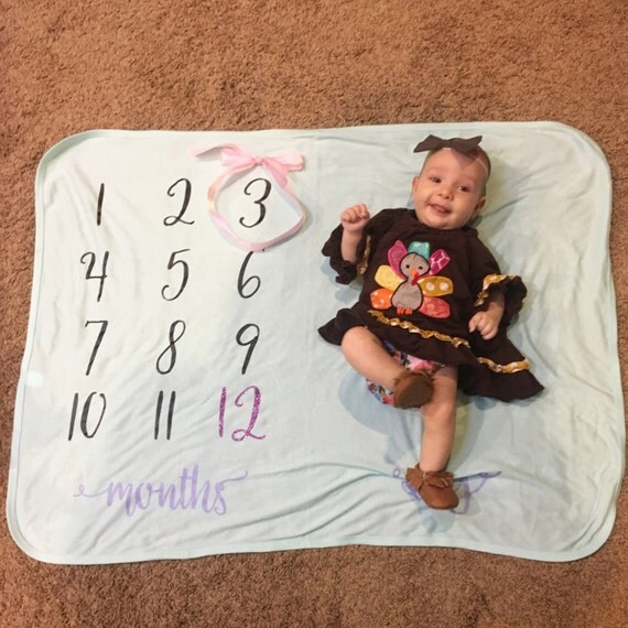 Watch Me Grow Blankets Baby Blankets for Monthly Pictures