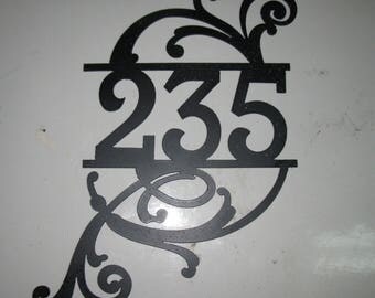 Laser cut 6" tall METAL HOUSE NUMBER