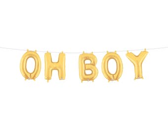 Boy Baby Shower, Oh Boy Balloons, Oh Boy Banner, Boy Baby Shower Centerpiece, Oh Boy Baby Shower