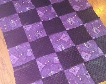 Tim Burtons Nightmare Before Christmas baby blanket - ready to ship!! Super rare fabric! 36"x50"