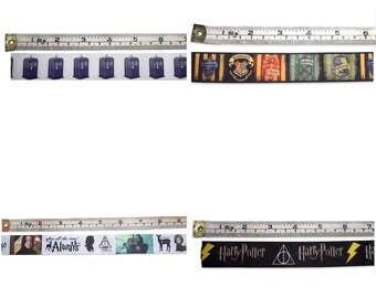 Harry potter, Snape, Hogwarts and Dr Who grosgrain ribbon