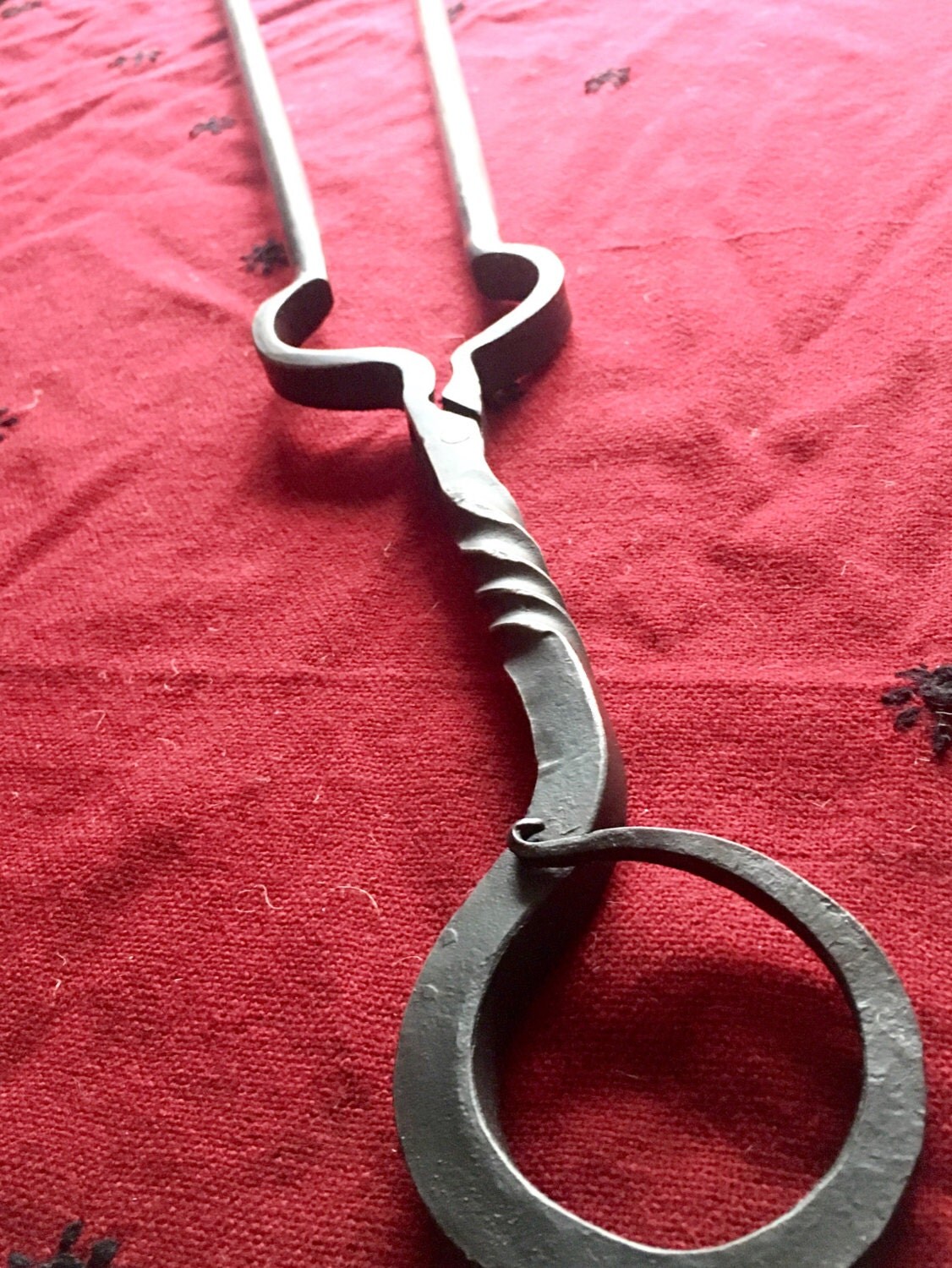 Fire Tools Fire Tongs Iron Decor Fire Pit Mens Gift Hand