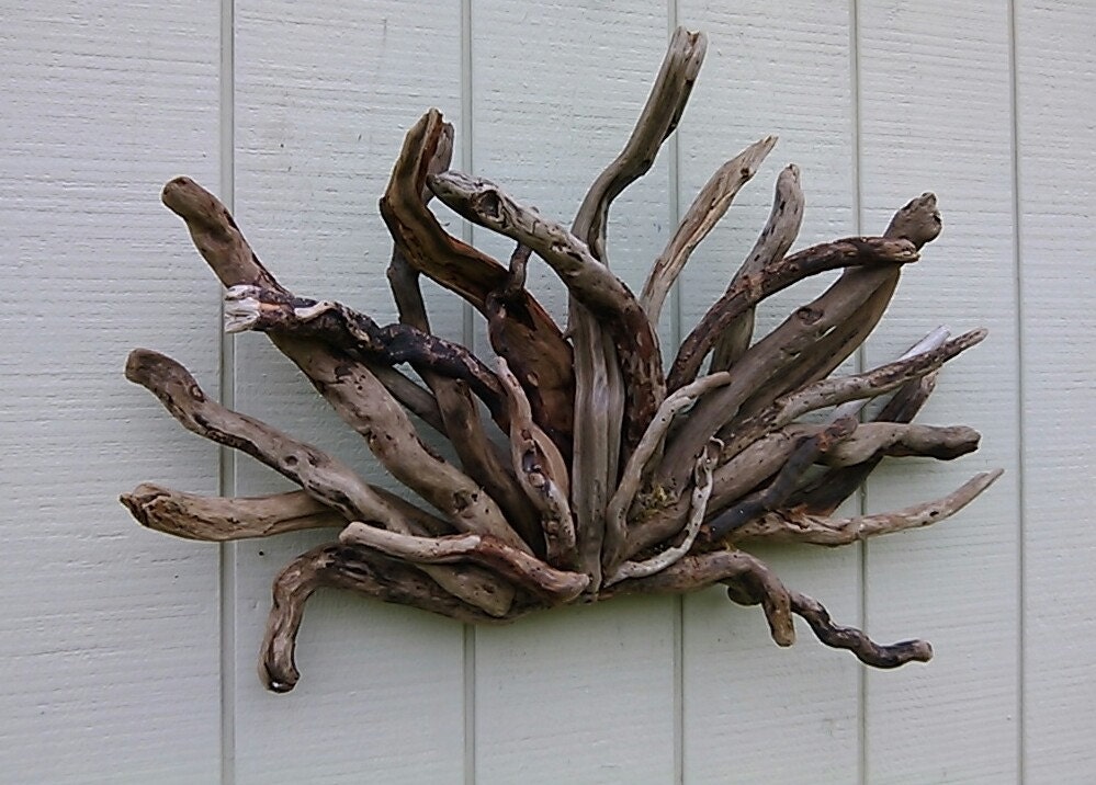 Driftwood Wall Sculpture Rustic Driftwood by BurlgirlCreations