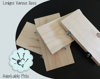 Wood Ledges - Chinchilla wood Ledges - Rat wood Ledges - Small Animal Toy - Wood Chew - Wood Shelf - Cage Accessories - Small Animal Shelf