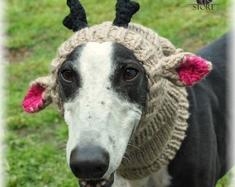 REINDEER HAT for greyhound/galgo/lurcher