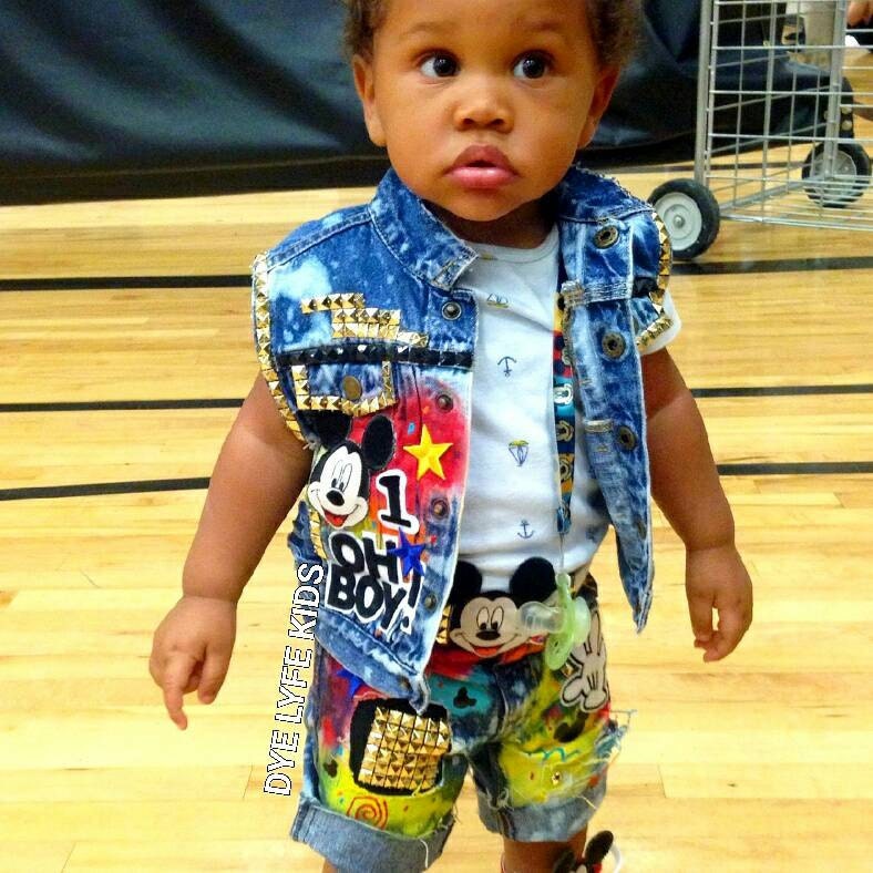 MICKEY MOUSE CLUBHOUSE Confetti Denim Outfit jacket shorts