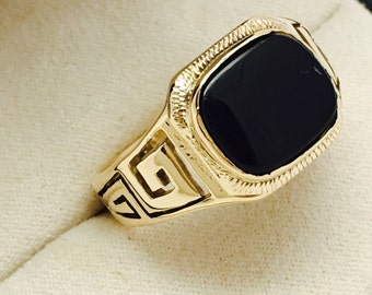 Art deco mens ring | Etsy