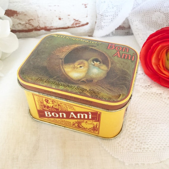 Vintage Bon Ami Soap tin box Collectable Decorative chick