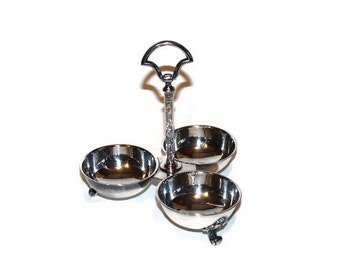 Beautiful Silver Plate Condiment Server / Condiment Caddy / Candy Dish