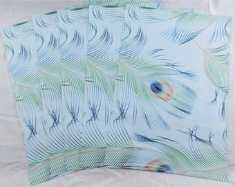 100 Designer Peacock 10x13 Poly Mailers Self Seal Adhesive Plastic Flat Envelope Bag Shiny Waterproof Shipping Tear Proof Lightweight Blue