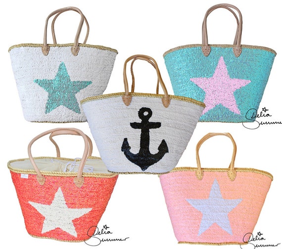 sequin beach tote