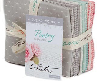 Poetry Wovens by 3 Sisters for Moda Fat Quarter Bundle 15 fq
