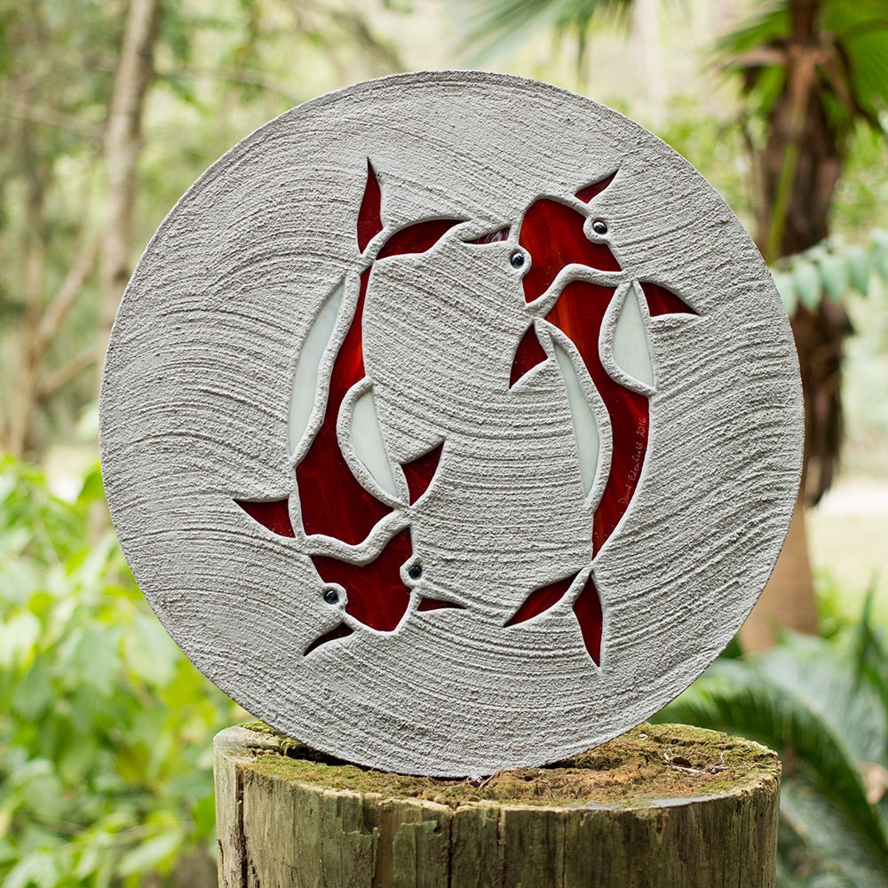 Koi Fish Goldfish Stepping Stone Large 18 Diameter Made