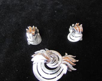 Kramer Brooch and Earrings, Vintage
