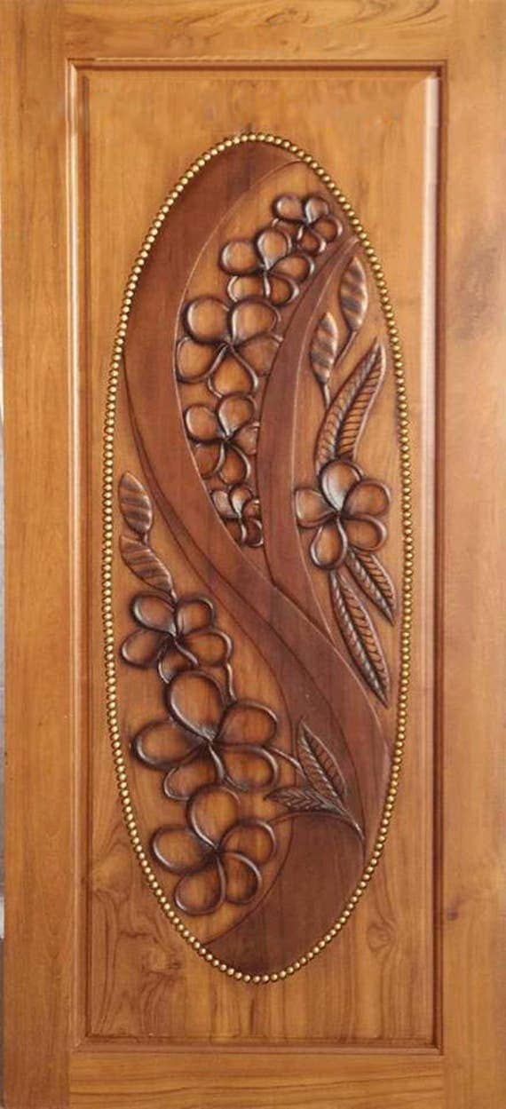 Carved teak wood interior exterior entry entrance front french