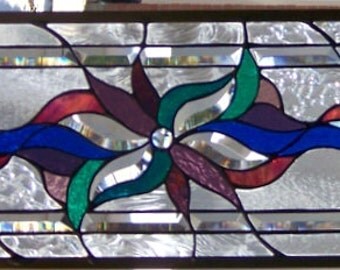 Stained Glass Window Hanging 35 1/2 X 9 3/4