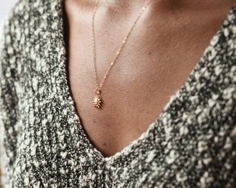 Sun Necklace, Tiny Necklace, Gold Sun Necklace, Necklace Gold, Sun Charm, Layered Necklace, Tiny Necklaces, Gold Necklace, Sun Pendant