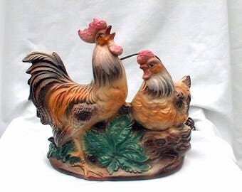 Vintage Maddux of California Rooster Chicken TV Lamp E-21855-M