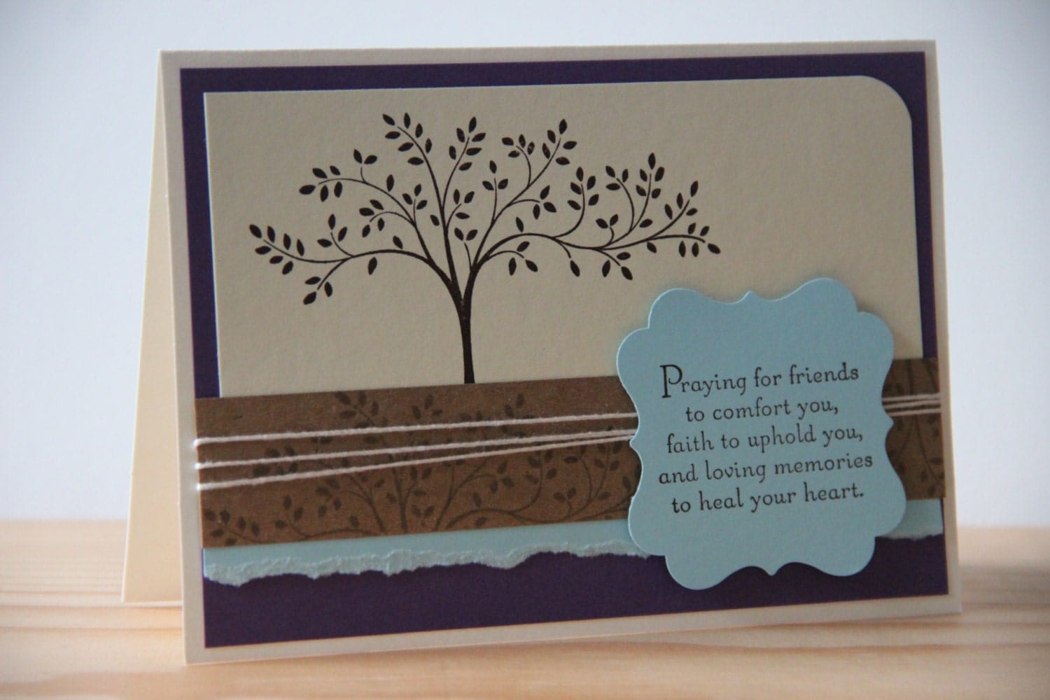 4 Religious Sympathy Cards. Handmade Sympathy Card Set.