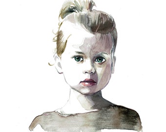 Watercolour Portrait, Custom Portrait Painting, Custom Watercolour Illustration, Child Portrait, Baby Portrait, Mother's Day Portrait Gift
