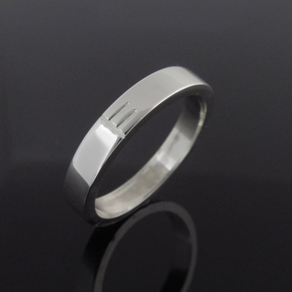 Personalized Initial Ogham ring- Handmade in Ireland | Irishmade Ogham Wedding Band | Free shipping worldwide