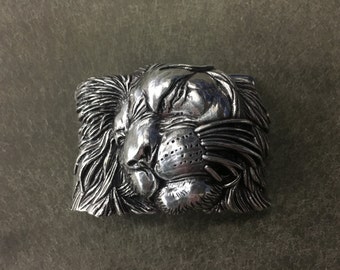 Italian Designed Belt Buckle, Lion Head Design