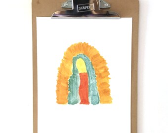 Our Lady of Guadalupe absract watercolor