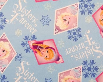 Disney Frozen Sisters Forever Jersey Fabric