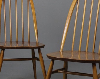 Pair Ercol Quaker Dining Chairs
