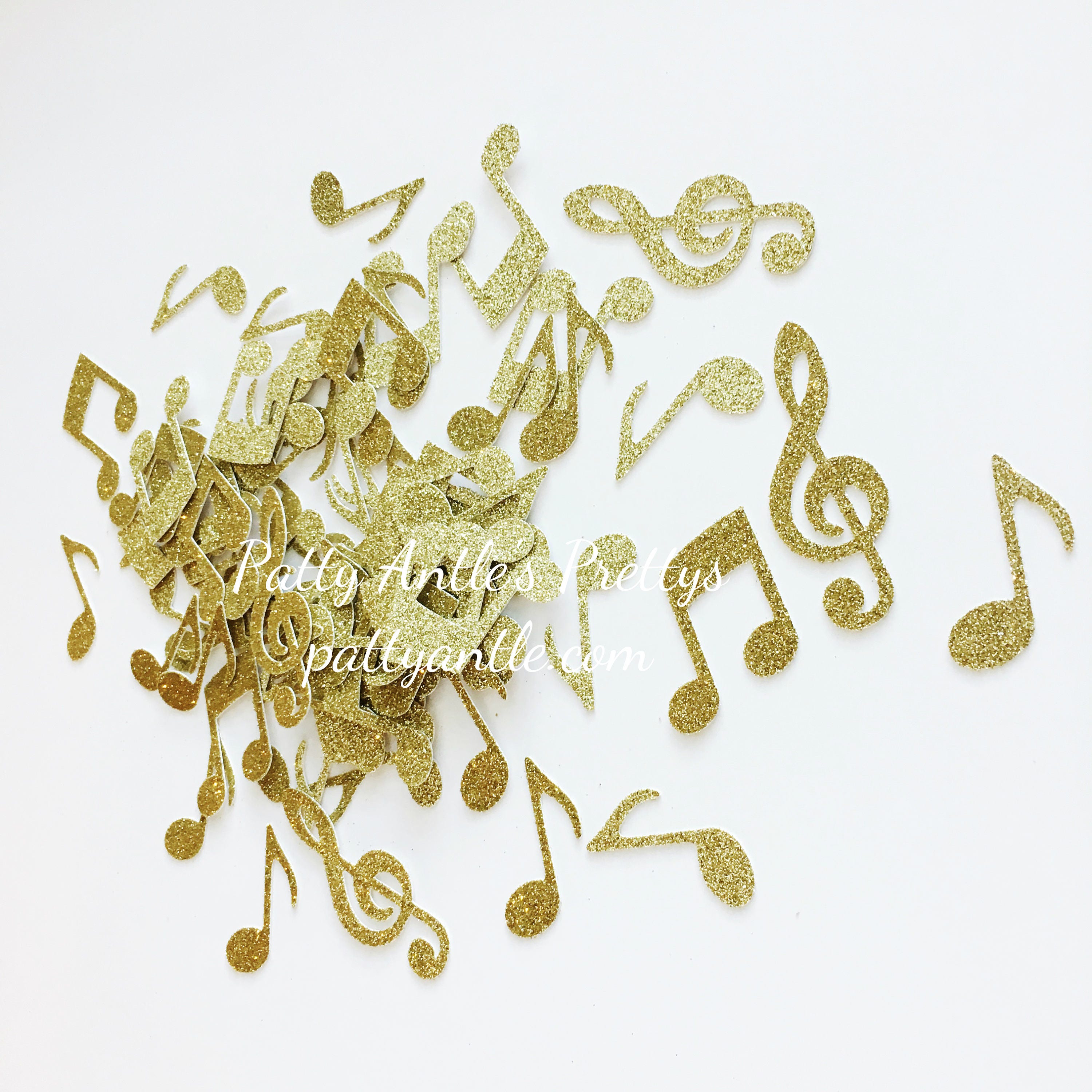 Glitter Music Notes Die Cuts, Glitter Music Notes Confetti, Music Notes