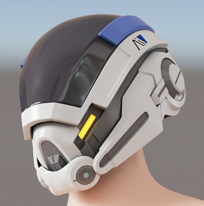 Mass Effect Andromeda v.1 Helmet DIY Pepakura from MaxCrft on Etsy Studio