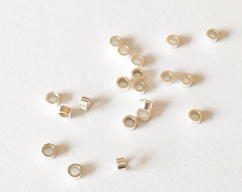 20 Sterling Silver Crimp Beads 1mmx2mm