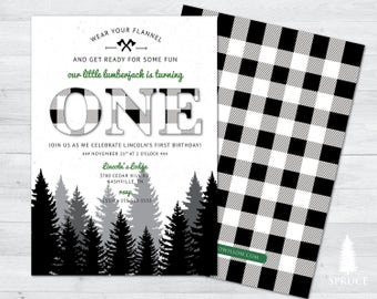 lumberjack first birthday, lumberjack baby shower, lumberjack first birthday invitation, lumberjack birthday, lumberjack baby shower invite