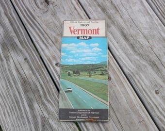 Vintage Vermont road map 1967