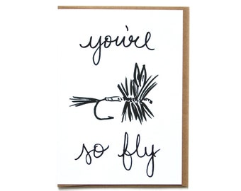 Fly Fishing Card | Card for Fishing Buddy | Card for Him or Her | Just Because Fishing Card | Fly Fishing Illustration | Adventure Friend