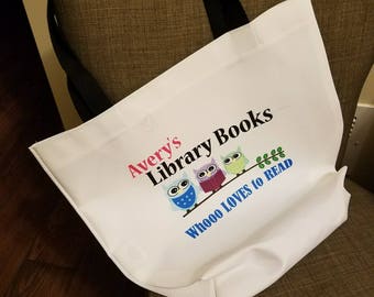 Custom Library Book tote bag