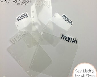 All Clear Today and/or Month Planner Tabs/Planner Bookmarks/Planner Dividers
