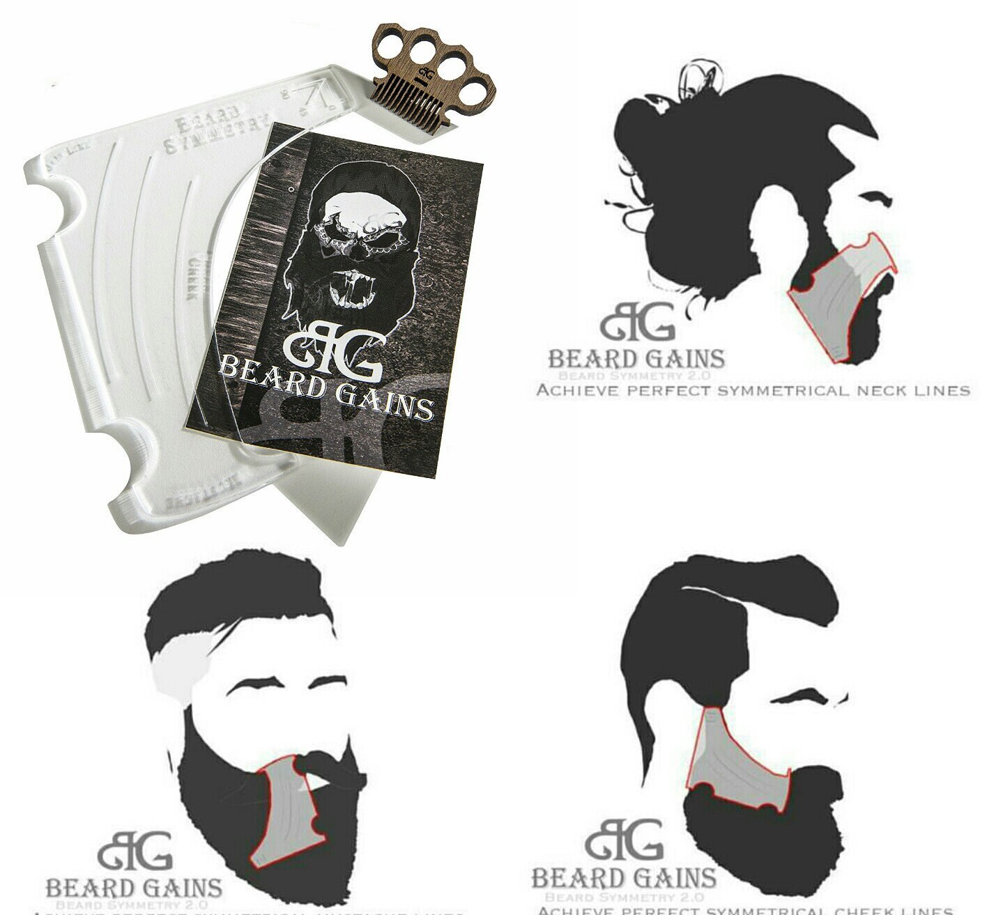 Beard & Mustache Ultimate Grooming Tool Achieve Perfect