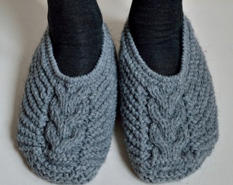 Mens knit slippers | Etsy