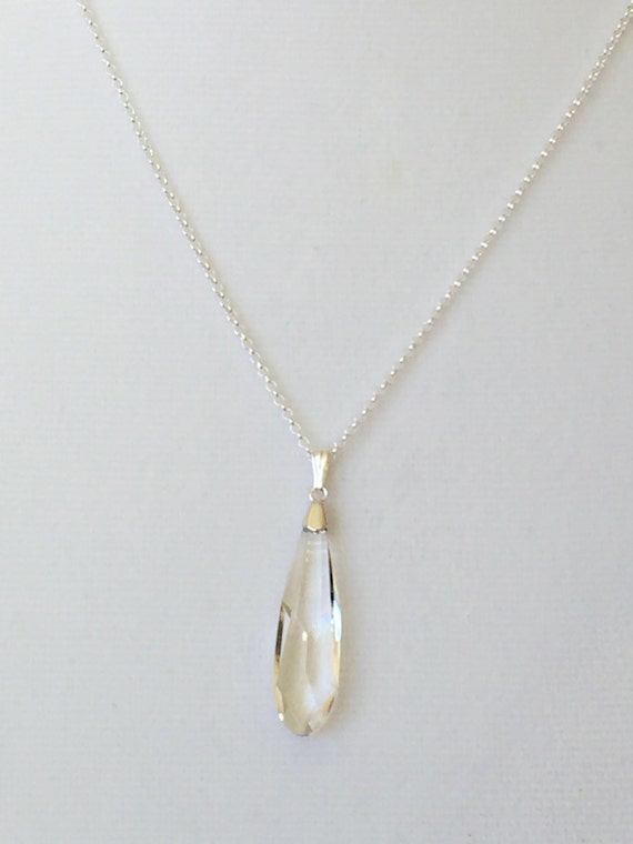 Swarovski Crystal Raindrop Necklace