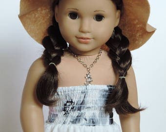 Beige Floppy Hat - 18 Inch Doll Clothes